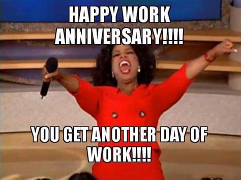 Employee work anniversary meme - How do you celebrate an employee’s work anniversary . Your work anniversary is a time to celebrate your employee’s hard work and dedication. Here are 30 great ideas to show your appreciation: 1. Customized company swag – Give your employee a piece of company swag that is personalized with their name or initials.